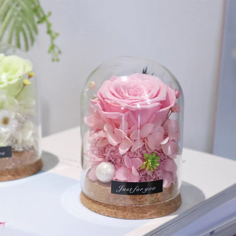 Eternal Flower in a Glass Dome: Preserved Rose - The Perfect Forever Infinity Rose Gift for Her on Valentine's Day, Mother's Day, Birthday, Anniversary, Wedding, and Christmas