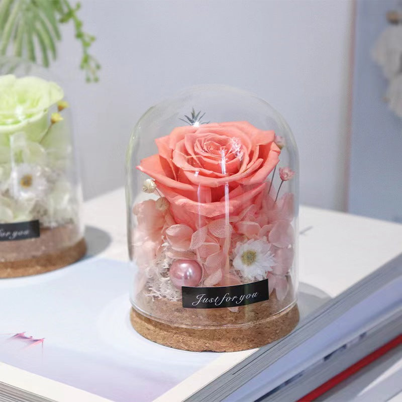 Eternal Flower in a Glass Dome: Preserved Rose - The Perfect Forever Infinity Rose Gift for Her on Valentine's Day, Mother's Day, Birthday, Anniversary, Wedding, and Christmas