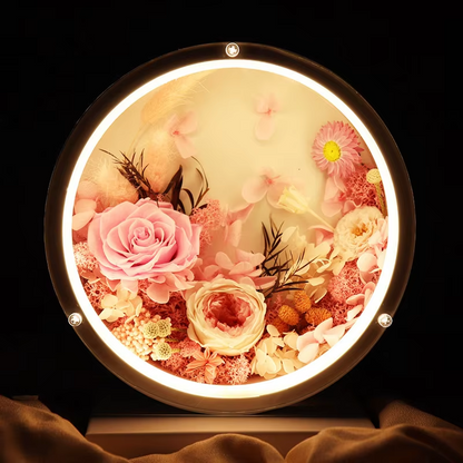 Fashion Preserved Flowers Glass Table Lamp Modern Style Simple Bedroom Bedside Decoration Real Rose Table Lamp The Best Gift